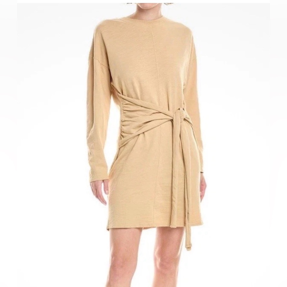 Nation Ltd Gloria Wrap Sweater Dress Women's Medium Cotton Drop Shoulder